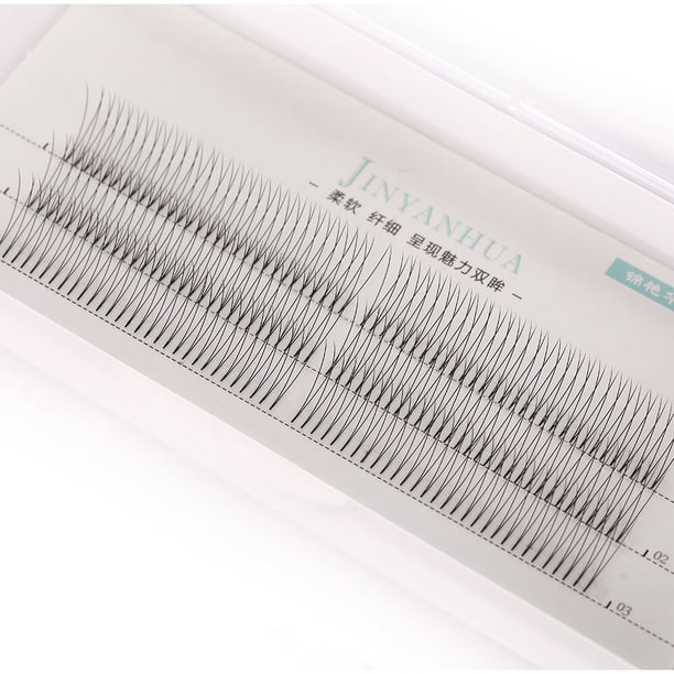 JINYANHUA 2d 3d pestañas de visón naturales suaves 3/12 filas ventiladores de volumen prefabricados hechos a mano extensión de pestañas maquillaje mujer pestañas postizas Tan Jianjun unisex