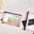thumbnail image 5 of 2 Pack Flip Folders with Clear PVC Window Binder Pouches 3-Ring Binder Organizer for Office & Home Colorful Pastel Floral Pattern, 5 of 6