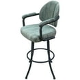 thumbnail image 3 of Crackle Glass Metal Pub Set 26" Swivel Counter Stools M-70 Watusi Aqua Grey, 3 of 4