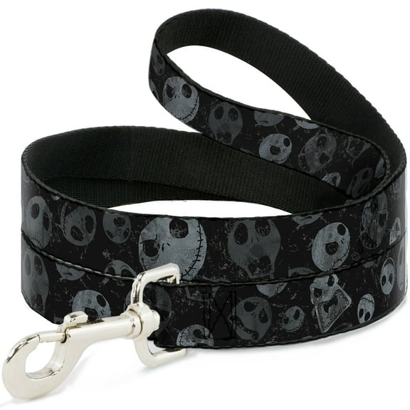 Disney Pet Leash, Dog Leash, Nightmare Before Christmas Jack Expressions Scattered Weather, 6 Feet Long 1.0 Inch Wide