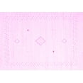 thumbnail image 1 of Ahgly Company Indoor Rectangle Solid Pink Modern Area Rugs, 7' x 9', 1 of 4