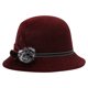 thumbnail image 1 of Bombín vintage para mujer, elegante sombrero de cubo para dama, 1 of 5