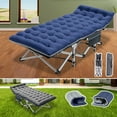 thumbnail image 6 of Slsy 75"* 28" Folding Camping Cot for Adults, Heavy Duty Outdoor Sleeping Cot Foldable Guest Bed with 2 Sided Mattress & Carry Bag, 6 of 11