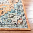 thumbnail image 5 of SAFAVIEH Madison Dalia Oriental Area Rug, Orange/Teal, 8' x 8' Square, 5 of 16