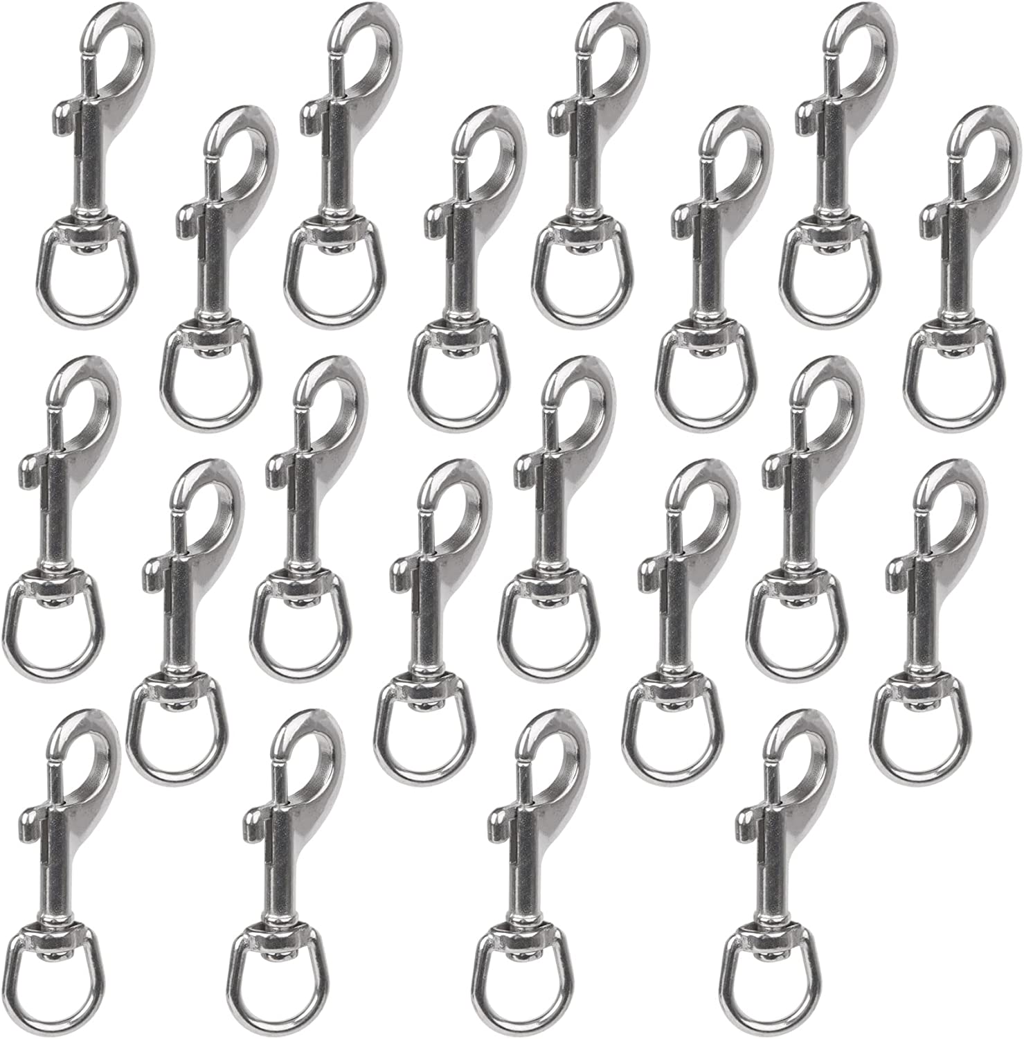 20PCS Swivel Eye Bolt Snap Hook Alloy Swivel Snap Hook for Ropes Chain