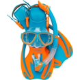 thumbnail image 1 of Set de snorkel Cressi Rocks Kids azul y naranja L/XL, 1 of 9