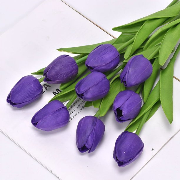 Mini tulipán de PU, flor artificial para decoración de bodas, fiestas y hogares