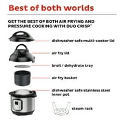 Instant Pot Duo Crisp 11-in-1 Air Fryer and Electric Pressure Cooker Combo with Multicooker Lids that Air Fries, Steams, Slow Cooks, Sautés, Dehydrates and More, Free App With 1900 Recipes, 8 Quart