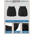 thumbnail image 7 of SLADYGLO Women Elastic High Waist Side Pockets Crinkled Shorts, 7 of 7