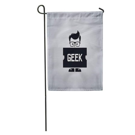 SIDONKU Code Geek Nerd Geeky Guy Cartoon Logotype Bog Boy Brand Garden Flag Decorative Flag House Banner 12x18 (Garden Best Buys Discount Code)