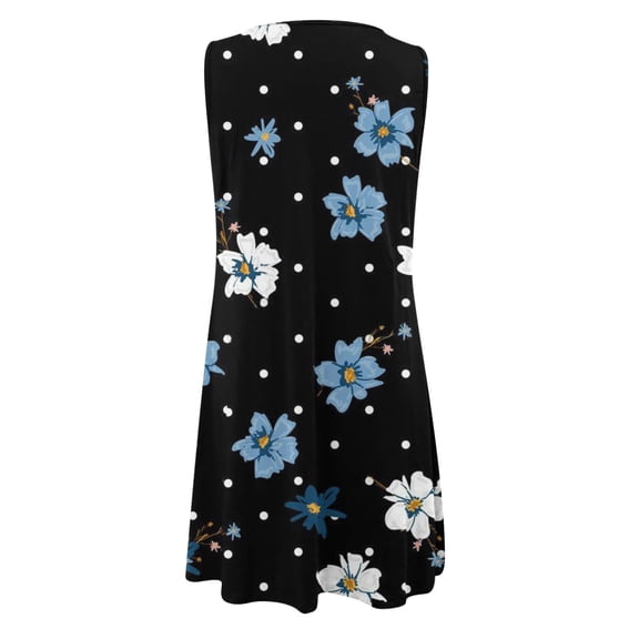 Vedolay Dresses For Women 2022 Women's 2023 Summer Round Neck Short Flutter Sleeve Smocked Ruffle Floral Maxi Dress,Black XL