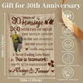 thumbnail image 2 of Gift for 30th Wedding Anniversary,30th Pearl Wedding Happy Anniversary Couple Gifts for Wife Husband Dad Mom Him Her Anniversary Decorations Blanket 50"x60", 2 of 6