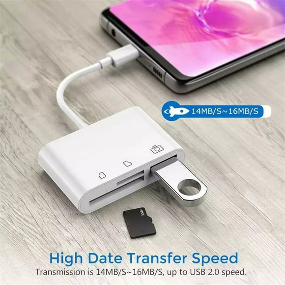 EGNMCR 3 in1 Type C to USB 2.0/SD/TF Memory Card Reader OTG HUB Adapter For Macbook-Pro Card Reader