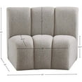 thumbnail image 3 of Meridian Furniture Infinity Brown Boucle Fabric Modular Chair, 3 of 7