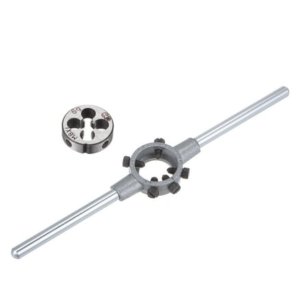 

Uxcell M8 x 1 Threading Die and 25mm (M7-M9) Round Holder Die Stock Wrench Set