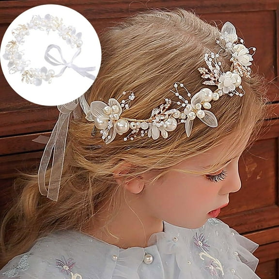 Golden Leaf Floral Pearl Barrettes Elegant Hair Clips for Wedding Pageant Bridal Party Everyday Wear Girls Women Headband Accessory