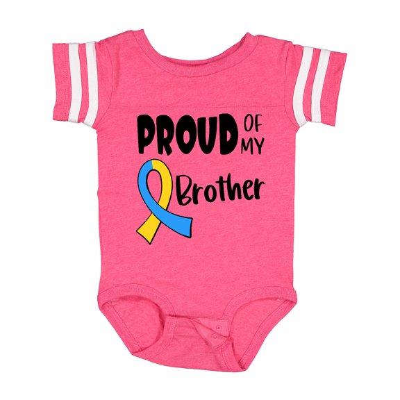 Inktastic Proud of My Brother Down Syndrome Awareness Boys or Girls Baby Bodysuit