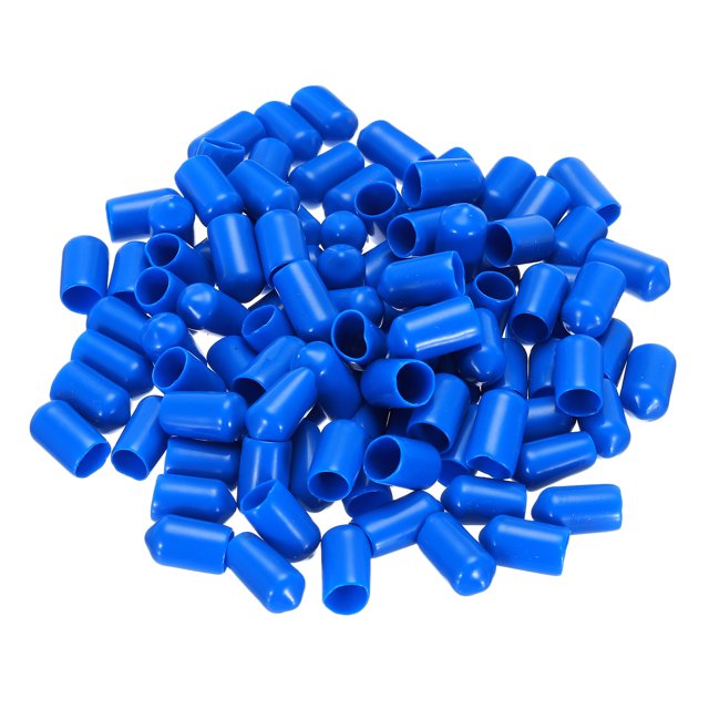 Uxcell Screw Thread Protectors Rubber End Cap Cover 8.5mm Blue