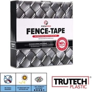 Fenpro Chain Link Fence Privacy Tape, UV Resistant, Hardware Included, 90% Visibility Blockage (Obsidian Black)