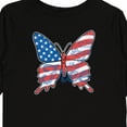 thumbnail image 4 of Inktastic Patriotic Butterfly Girls Long Sleeve Toddler T-Shirt, 4 of 5