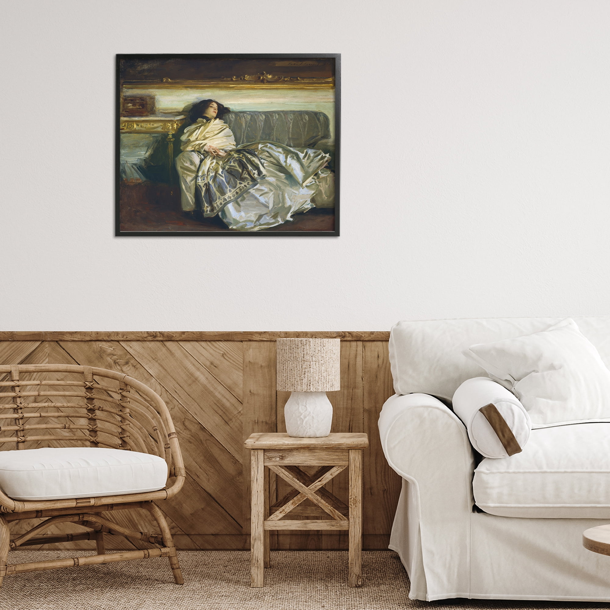 Stupell Industries Restful Woman Classic Black Framed Giclee Art, design by Lil' Rue