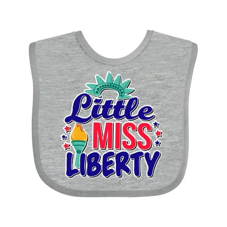 

Inktastic Little Miss Liberty for 4th of July Gift Baby Girl Bib