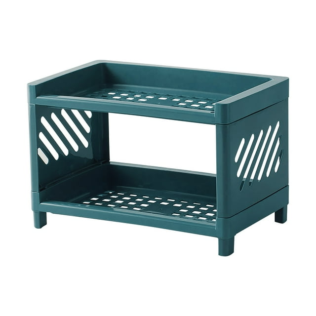 Spoon And Lid Rest Desktop Storage Rack Large Capacity Stackable Cosmetic Organizer Drawers Ideal For Desk Optimization Cosmetic Storage Student Stationery Organization Suitable For Office Blue
