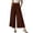 *Brown, variant on Women's High Waisted Chiffon Wide Leg Cropped Pants , Breathable Flowy Palazzo Pants For Women , Ladies' Casual Beach Trousers with Pockets,Black,S-2XL