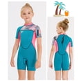 thumbnail image 3 of Greeniant Trajes de neopreno para niñas de 2,5 MM, traje de buceo de secado rápido, traje de neopreno de una pieza, traje de baño para jóvenes, buceo, Deportes acuáticos Azul S Greeniant OD003678-06, 3 of 6