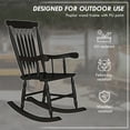 Outsunny Outdoor Wood Rocking Chairs Set of 2, 350 lbs. Porch Rockers