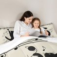 thumbnail image 5 of Homewish Black Cat 3-Piece Full Size Comforter Sets for Children Teens,Musical Notes Bedding Comforter Set,Abstract Melody Lightweight Bedding Sets,Microfiber Bedroom Decor, 5 of 8