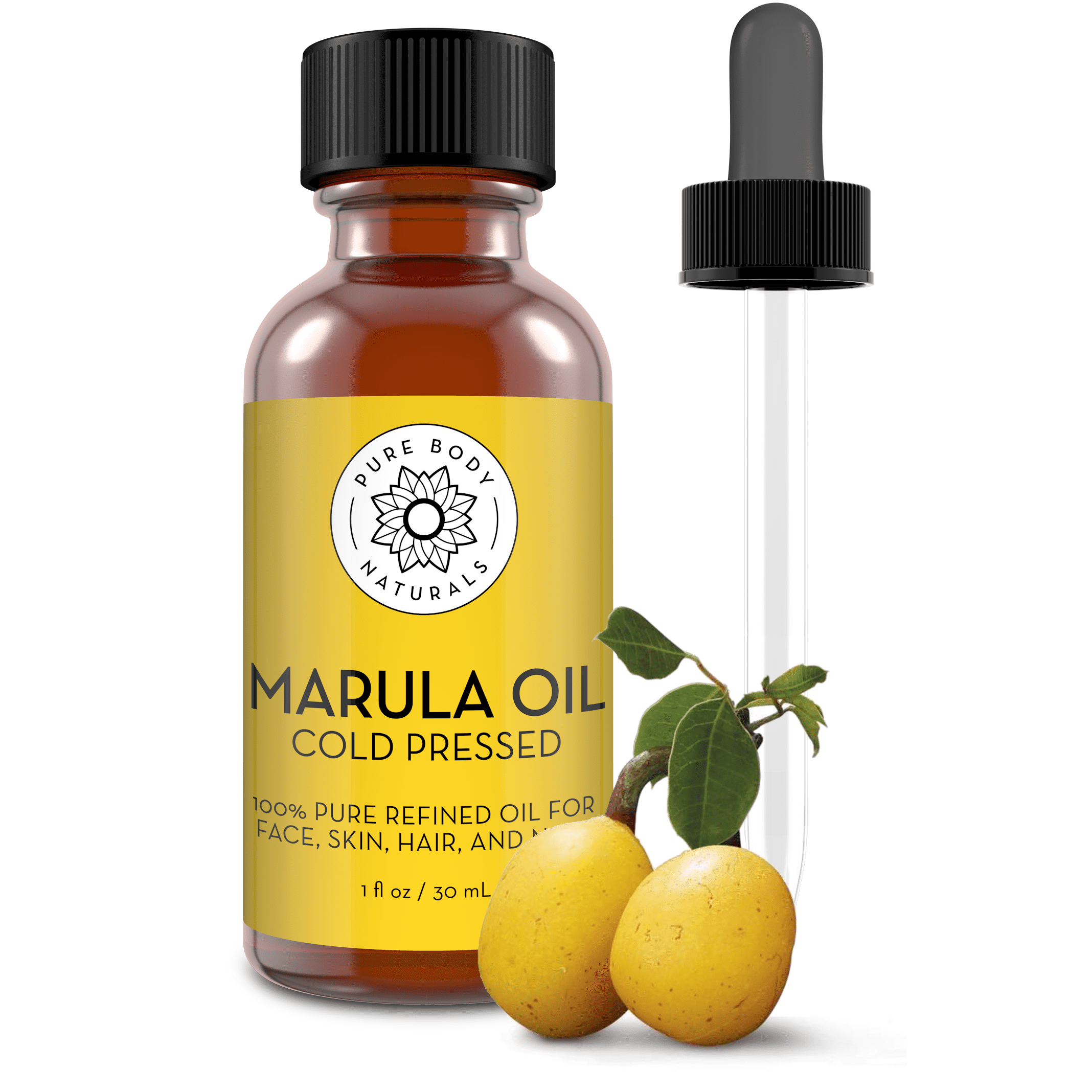 Marula Facial Oil, 1 Fluid Ounce, by Pure Body Naturals Cold Pressed