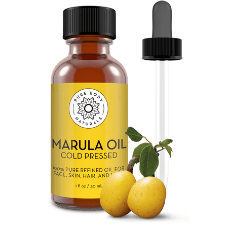 Marula Facial Oil, 1 Fluid Ounce, by Pure Body Naturals - Cold Pressed, Refined Luxury Beauty Oil for Face and Hair - Vegan, Gluten-free and 100% (Best Way To Soften Facial Hair)