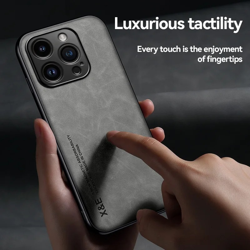 Custodia In Pelle Sintetica Lussuosa Per IPhone (Tutti I Modelli) - Antishock