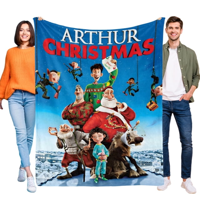 Arthur Christmas anti-pilling, suave, ligera, esponjosa y acogedora de lujo para hogar y cocina – Perfecta para niños y adultos,110X70cm
