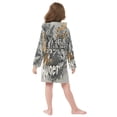 thumbnail image 6 of DIXRUYEE Bathrobes Belt Hooded Tigers & Tiles Creative Pattern, 6 of 8