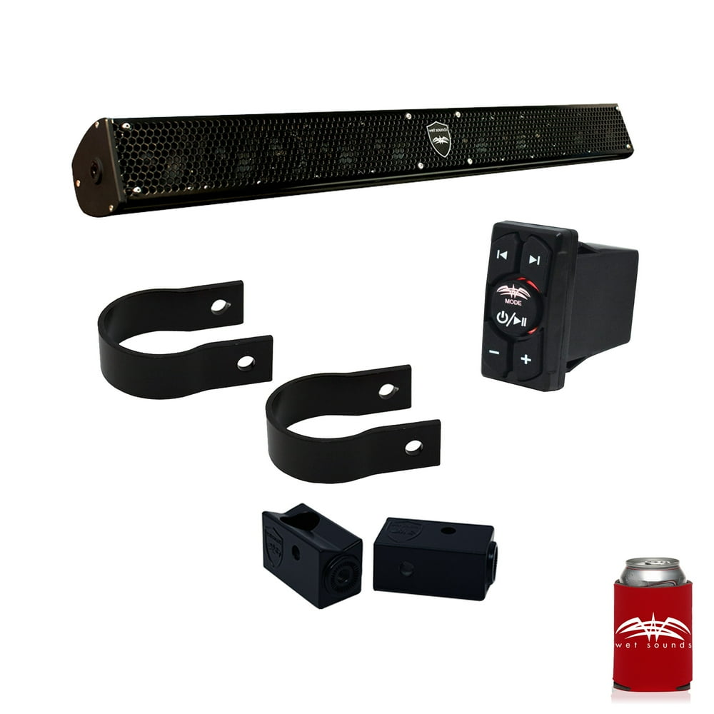Wet Sounds Stealth 10 Surge Amplified Soundbar with Round 2.00" Pipe