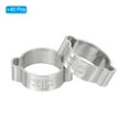 thumbnail image 3 of Uxcell Double Ear Hose Clamps, 304 Stainless Steel O Clips Crimp Rings for Fuel Petrol Pipe Tube Fitting Connections 14-17 mm, 3 of 7