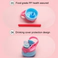 thumbnail image 5 of Kids Water Bottle Straw Cup Spill Proof Sippy Cup Portable Sports Bottle, 480ML, 5 of 9