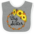 thumbnail image 3 of Inktastic Big Sister Sunflower Wreath Boys or Girls Baby Bib, 3 of 4