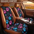 thumbnail image 3 of Eheartsgir Colorful Paw Print Pattern Quilted Design Car Seat Covers for Sedans, Polyester Machine Washable Car Front Seat Cover Quilted Protective Cover, 3 of 7