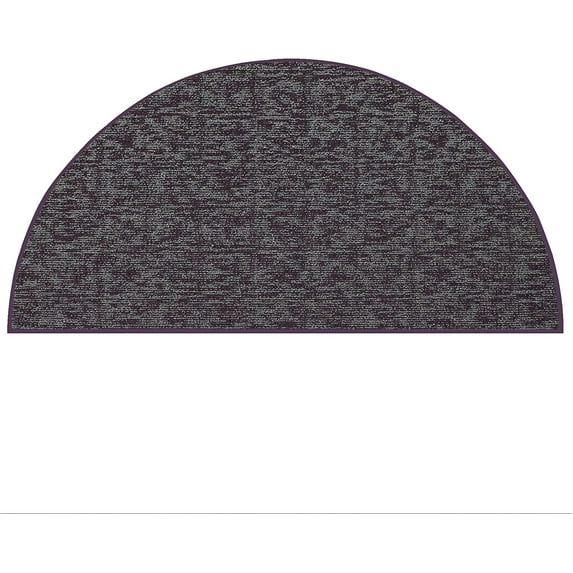 Indoor Outdoor custom size area rugs made in USA comes in Ten colors and Nine shapes rectangular,round,square,runners,oval,hexagon,octagon,half round - Purple, 22" x 44" Half Round Area Rugs