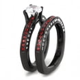 thumbnail image 3 of IP Black(Ion Plating) Stainless Steel Ring with AAA Grade CZ in Clear for Women Clear Stone Color Style TK3695 Size 9, 3 of 4