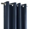 thumbnail image 2 of Thermaplus Bedford Grommet Curtain Panel Pair Measuring each 52 x 95 in Navy, 2 of 5