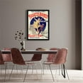 thumbnail image 3 of 26"x34" Alcazar d hiver 1890 by Jules Cheret - Wood Framed Printed Wall Art Blue, 3 of 5