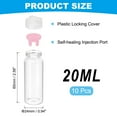 thumbnail image 2 of Uxcell 10Pcs Clear Glass Sample Vials, Small Liquid Bottles Pink 20ml, 2 of 7