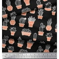 thumbnail image 2 of Soimoi Cotton Voile Fabric Cactus Tree Printed Fabric 1 Yard 56 Inch Wide, 2 of 5