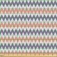 thumbnail image 2 of Ambesonne Geometric Fabric by the Yard Upholstery, Zigzag Boho Chevron Art, 10 Yards, Pastel Purple Coral, 2 of 5