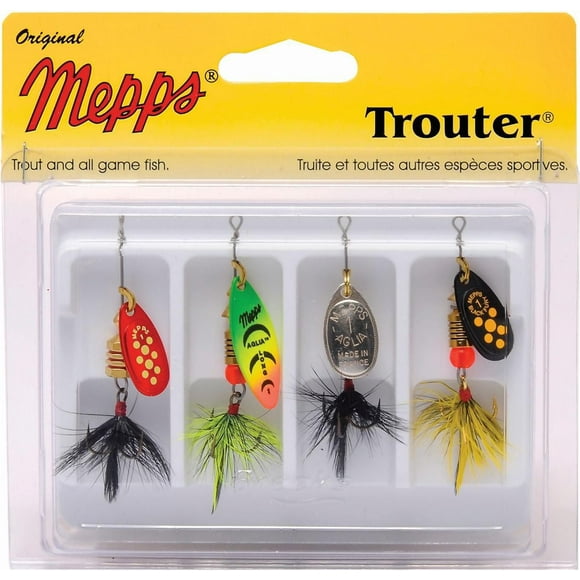 Mepps 4-K1D-ASST 4-Pack Trouter Dressed Assorted