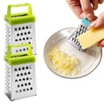 thumbnail image 1 of Mini rallador de queso, trituradora de alimentos de cocina de acero inoxidable de 4 lados con mango, 2 uds., 1 of 6